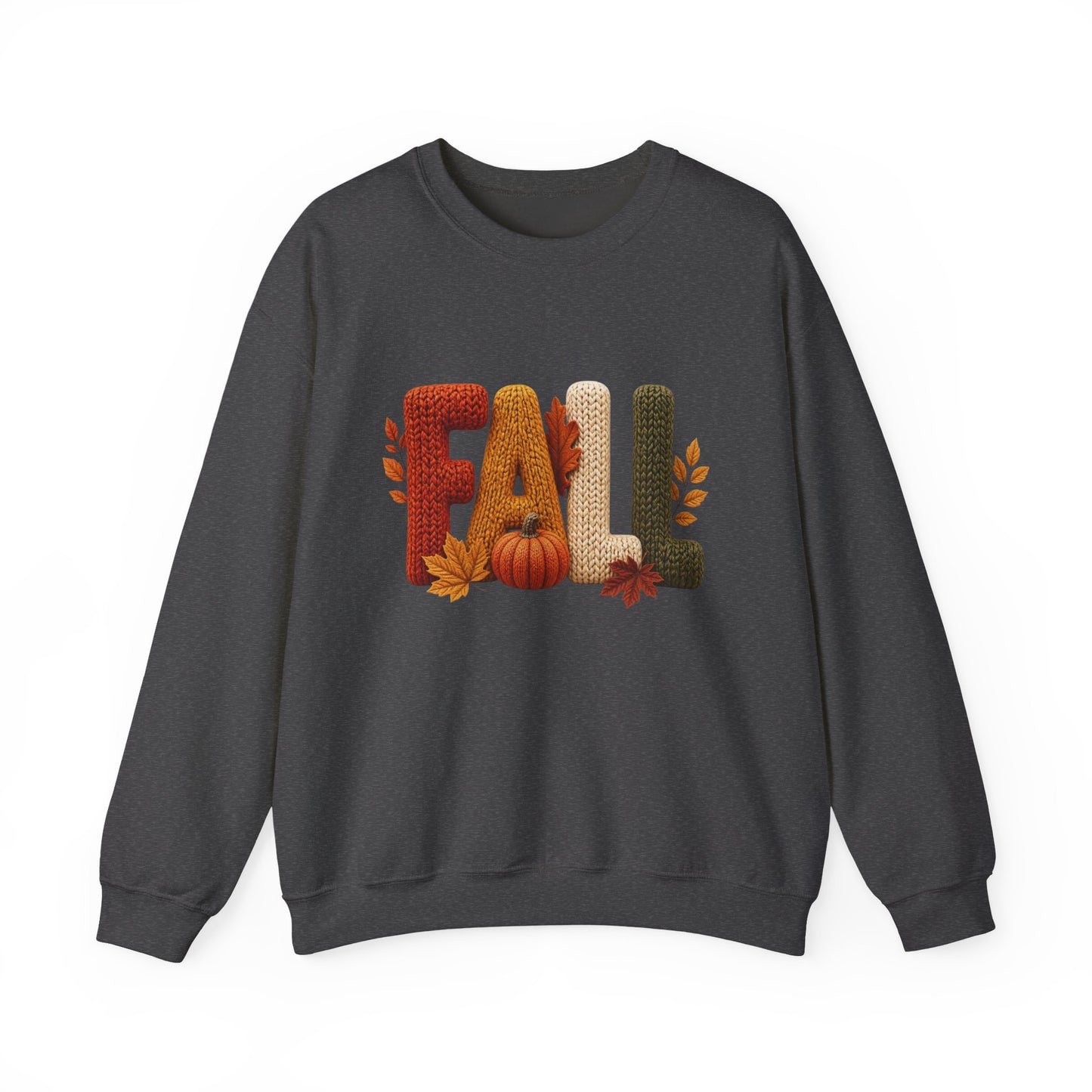 Fall Sweatshirt – Pumpkin & Leaves
