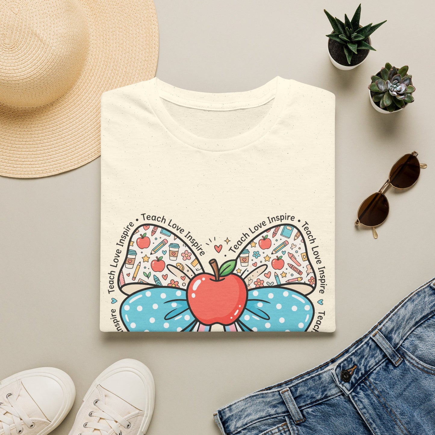 Teach Love Inspire - Cute Bow