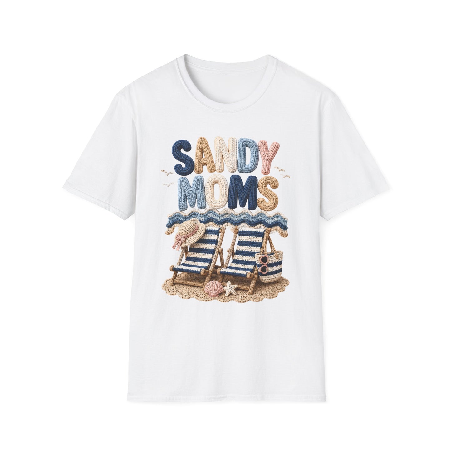 Sandy Moms Tee - Crochet Print