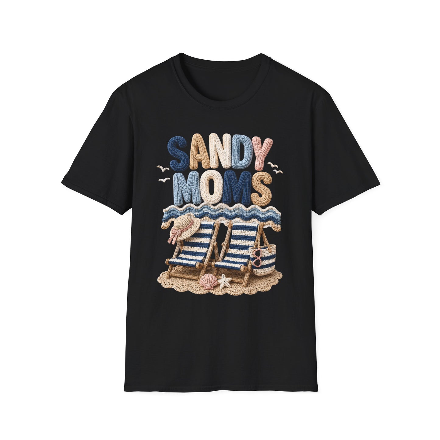 Sandy Moms Tee - Crochet Print