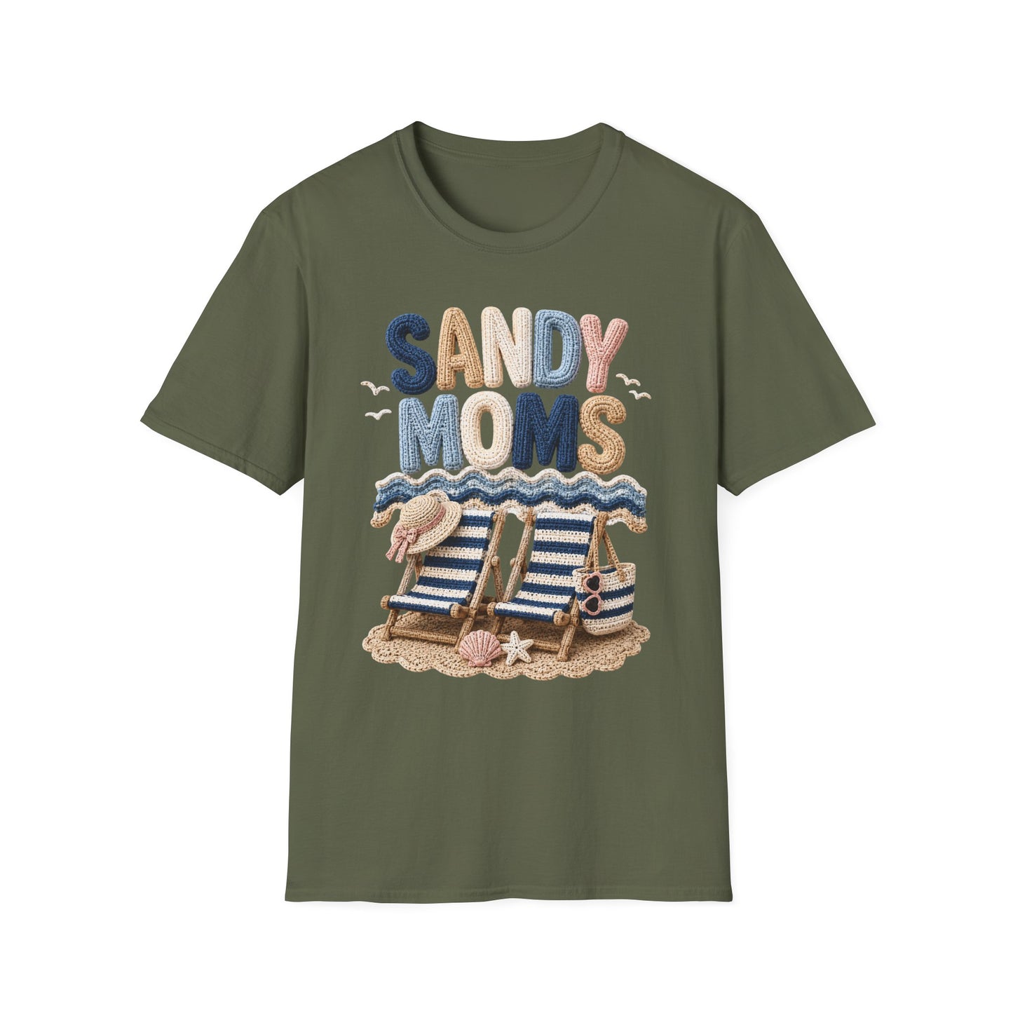 Sandy Moms Tee - Crochet Print