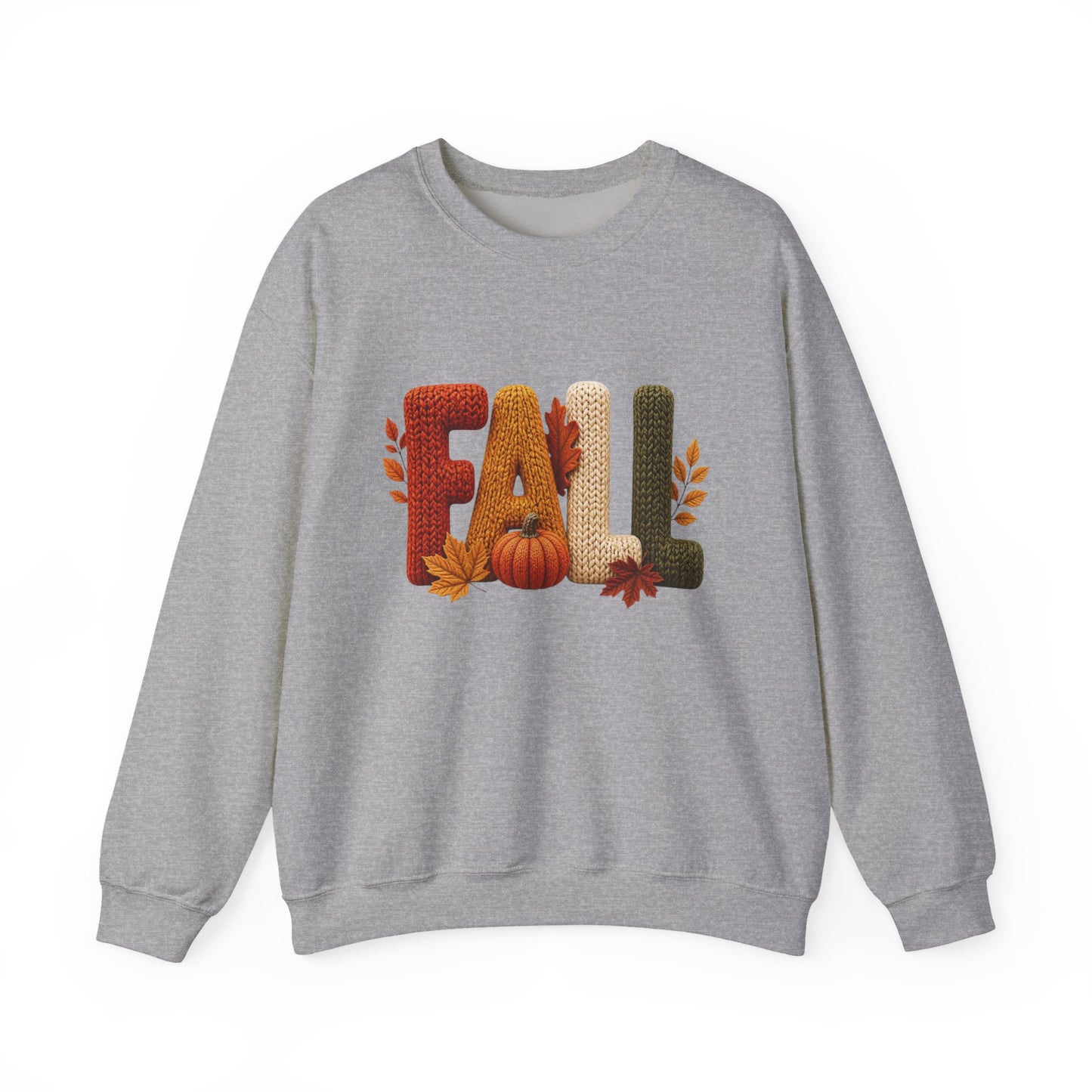 Fall Sweatshirt – Pumpkin & Leaves