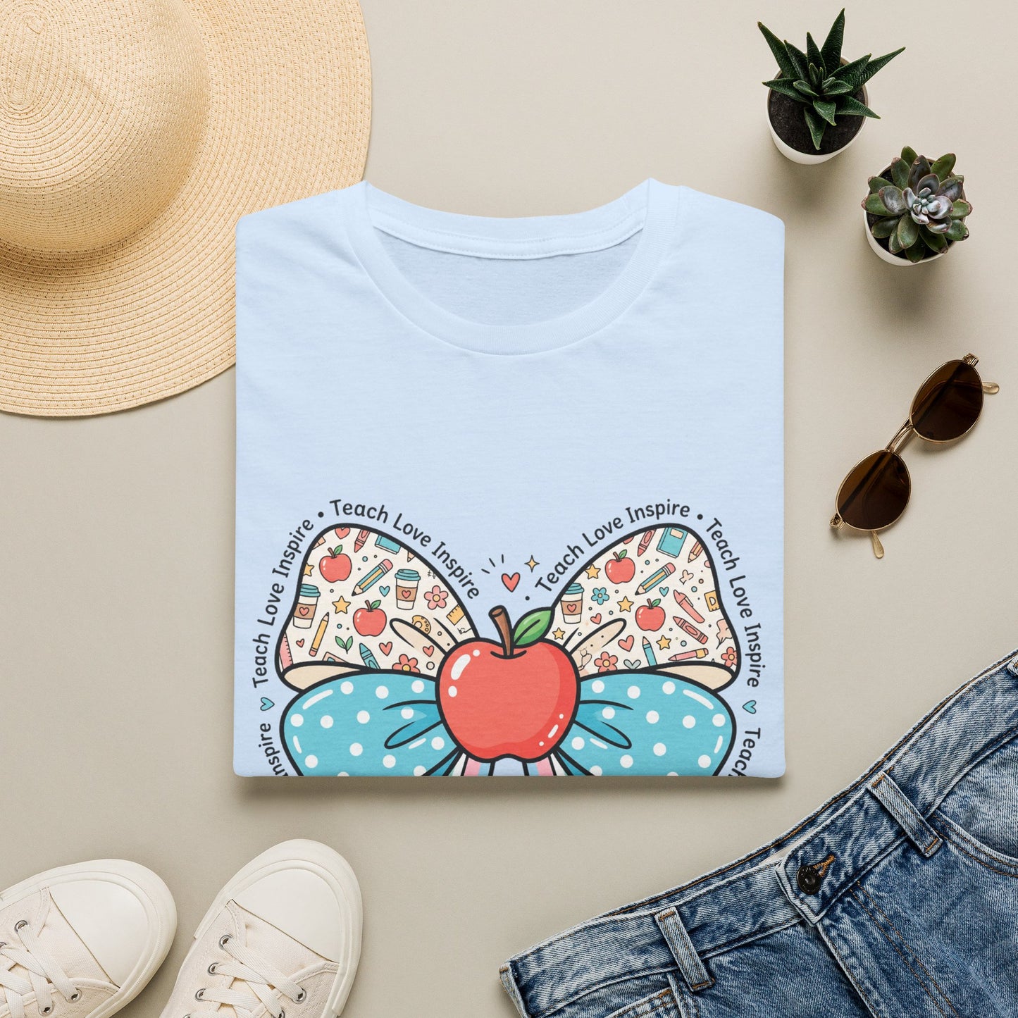 Teach Love Inspire - Cute Bow